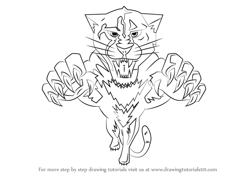 800x565 Learn How To Draw Florida Panthers Logo (Nhl) Step By Step