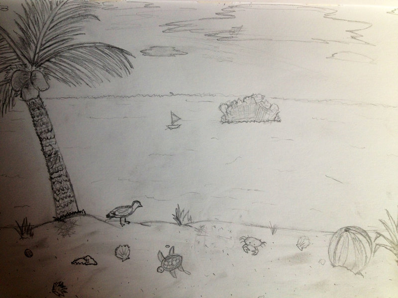800x600 Florida ,key West Beach Drawing By Soaringthroughart