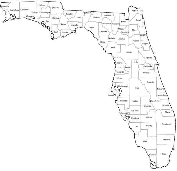 Florida Map Drawing at GetDrawings | Free download