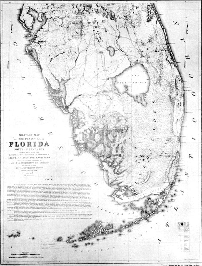 684x900 Vintage Map Of Southern Florida