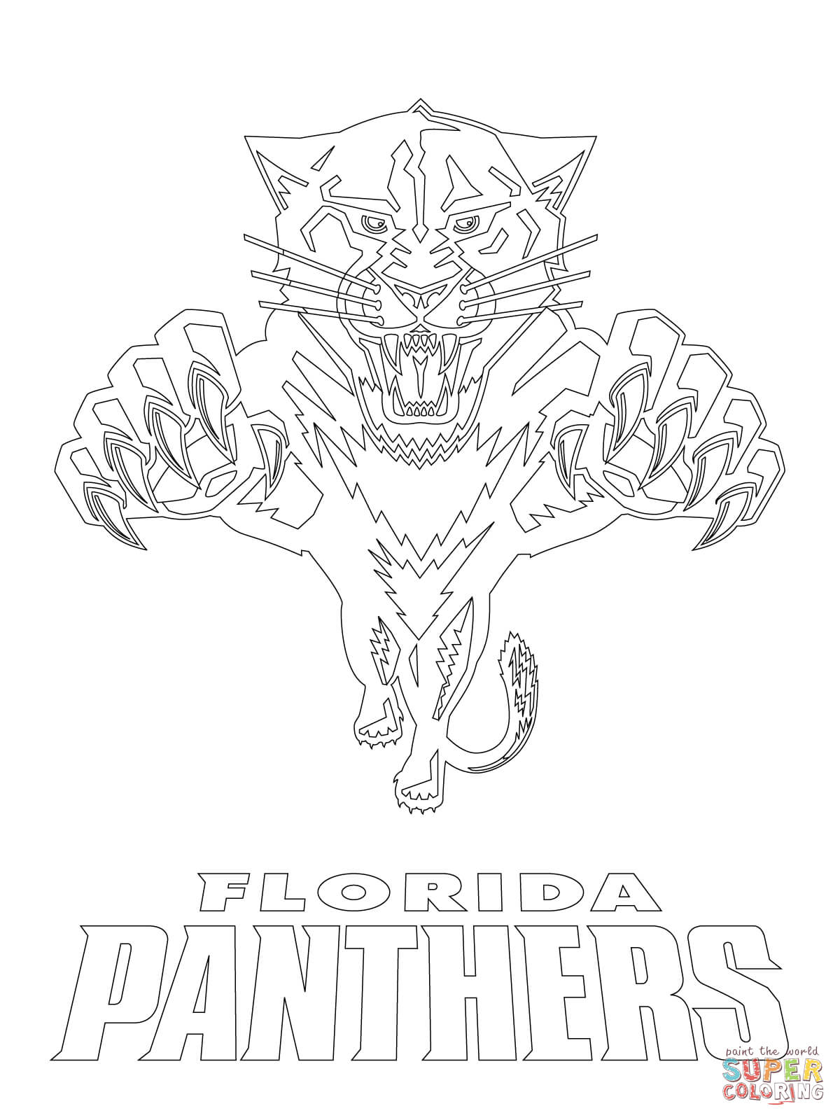 1200x1600 Florida Panthers Logo Coloring Page Free Printable Coloring Pages