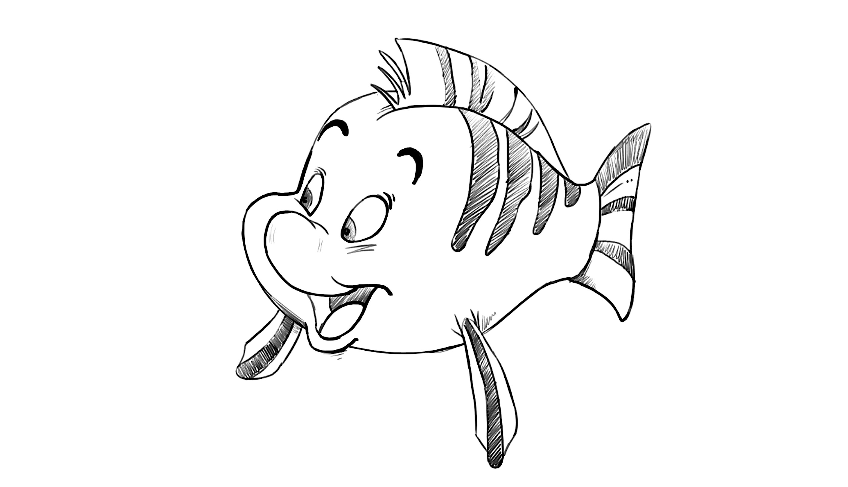 Flounder Drawing at GetDrawings | Free download