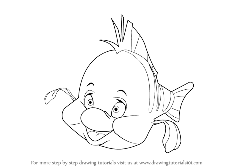 Flounder Drawing at GetDrawings | Free download