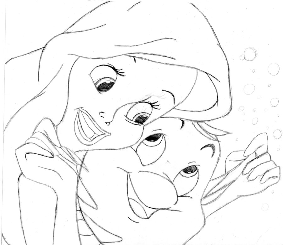 900x781 Ariel And Flounder By Wickedlover010
