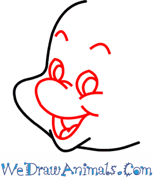 300x350 How To Draw Flounder From The Little Mermaid