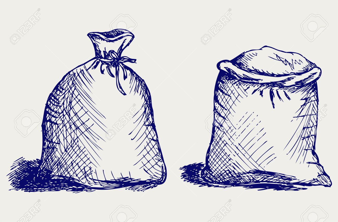1300x853 Bag Flour. Doodle Style Royalty Free Cliparts, Vectors, And Stock