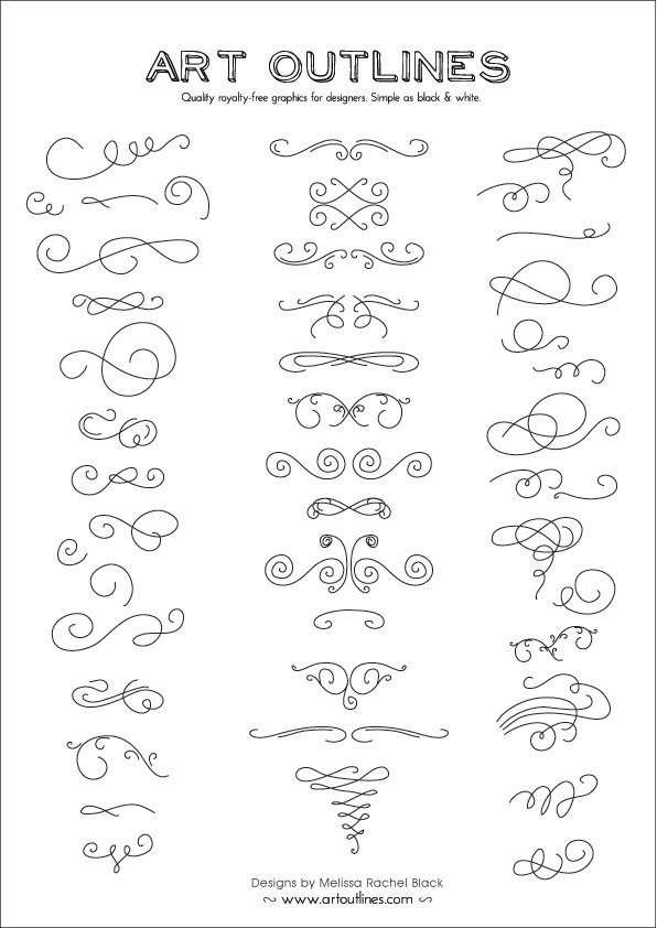 596x842 Set Of Swashes Amp Swirls Full Page
