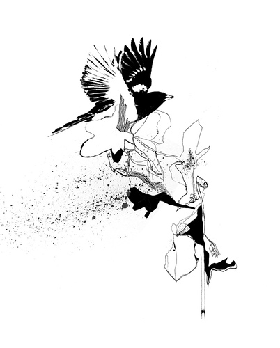 402x500 Bird Flower Sketch 2 Some Sketches Ideas