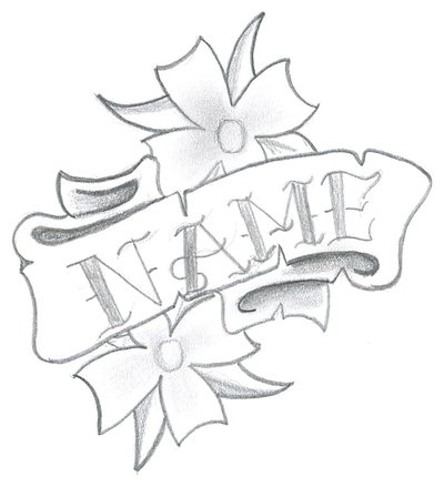 400x439 Flower With Banner By Geerty