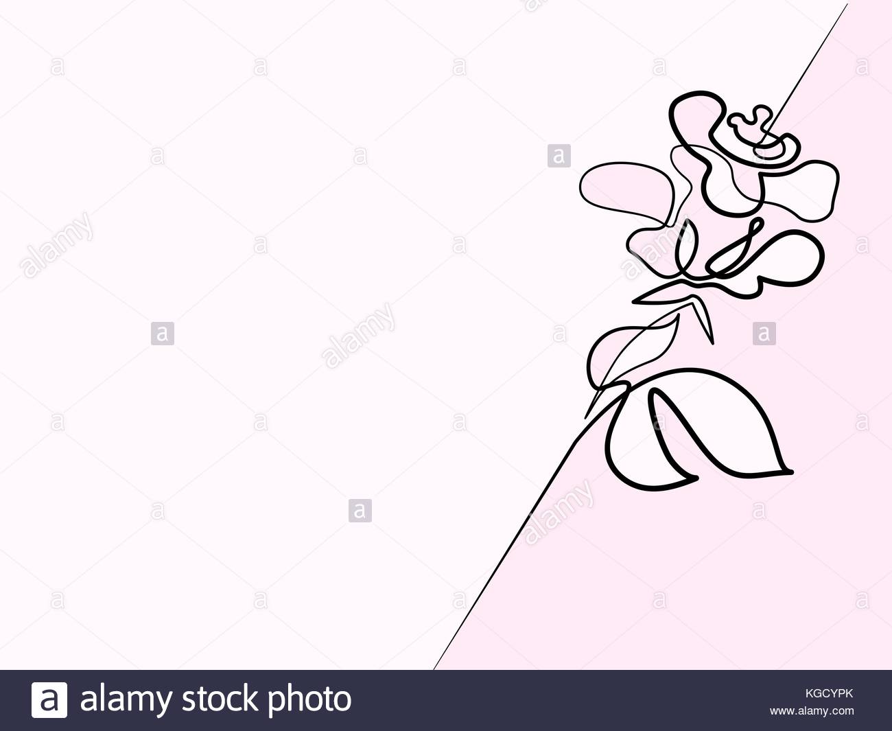 1300x1065 Continuous Different Width Line Drawing. Beautiful Rose Flower