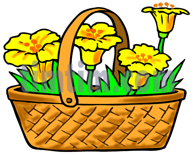 640x510 Free Drawing Of A Flower Basket From The Category Valentines