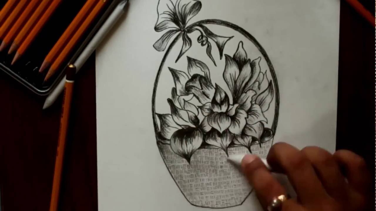1280x720 Tutorial 4 How To Draw A Basket Of Flowers