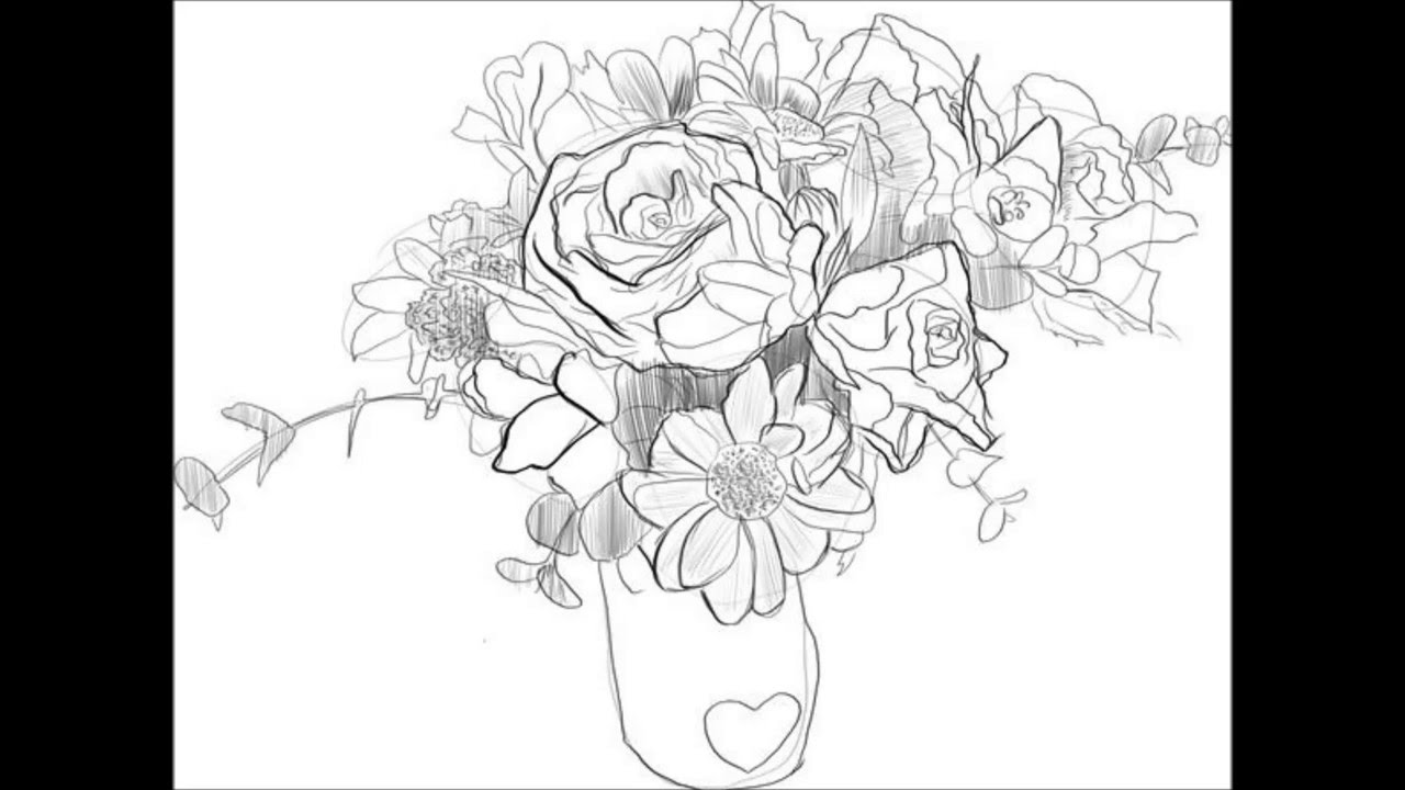 1280x720 How To Draw A Bouquet