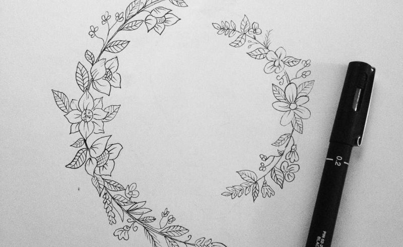 800x491 Flower Circle Drawn Gardening Flower And Vegetables