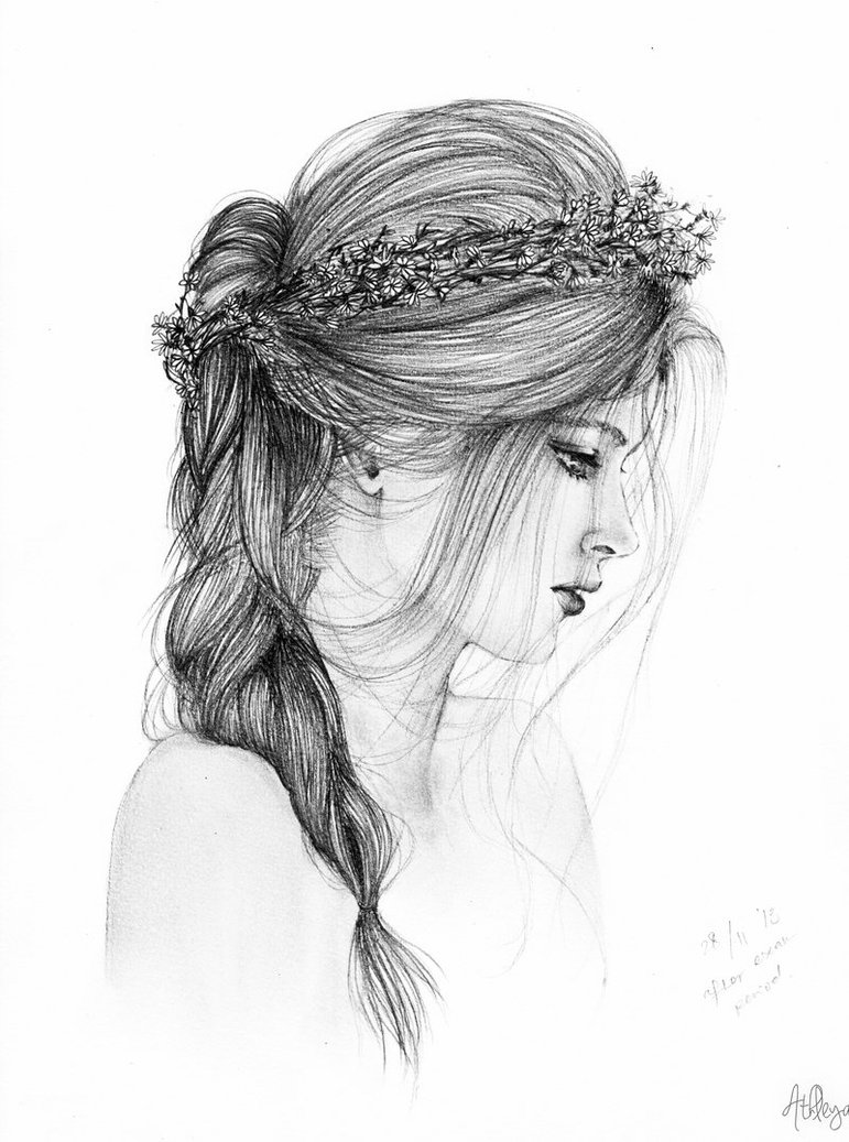 771x1037 Flower Crown Girl By Slippingspecs