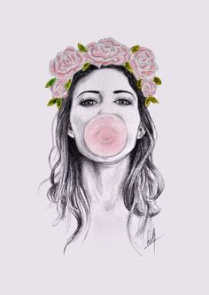 236x333 Drawings Of Girls With Flowers In The Hair