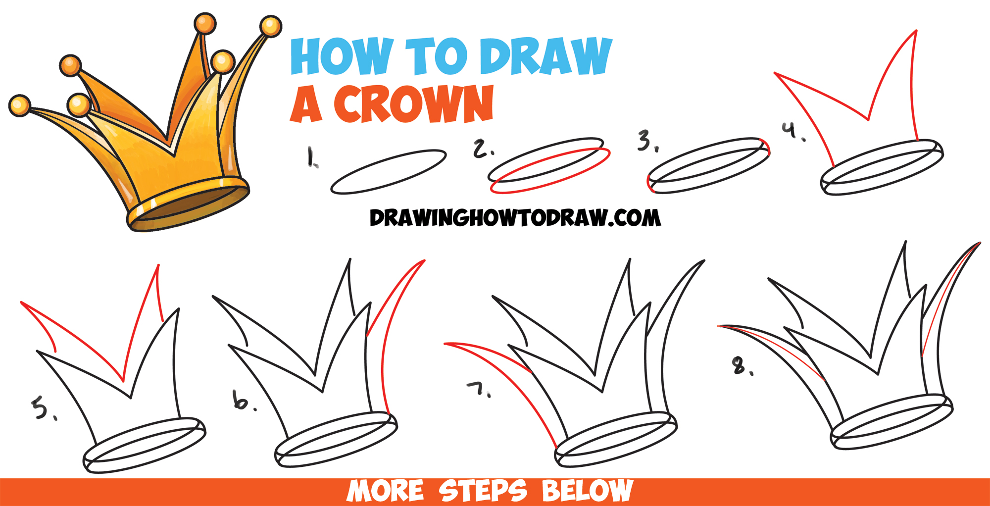 2000x1022 How To Draw A Crown