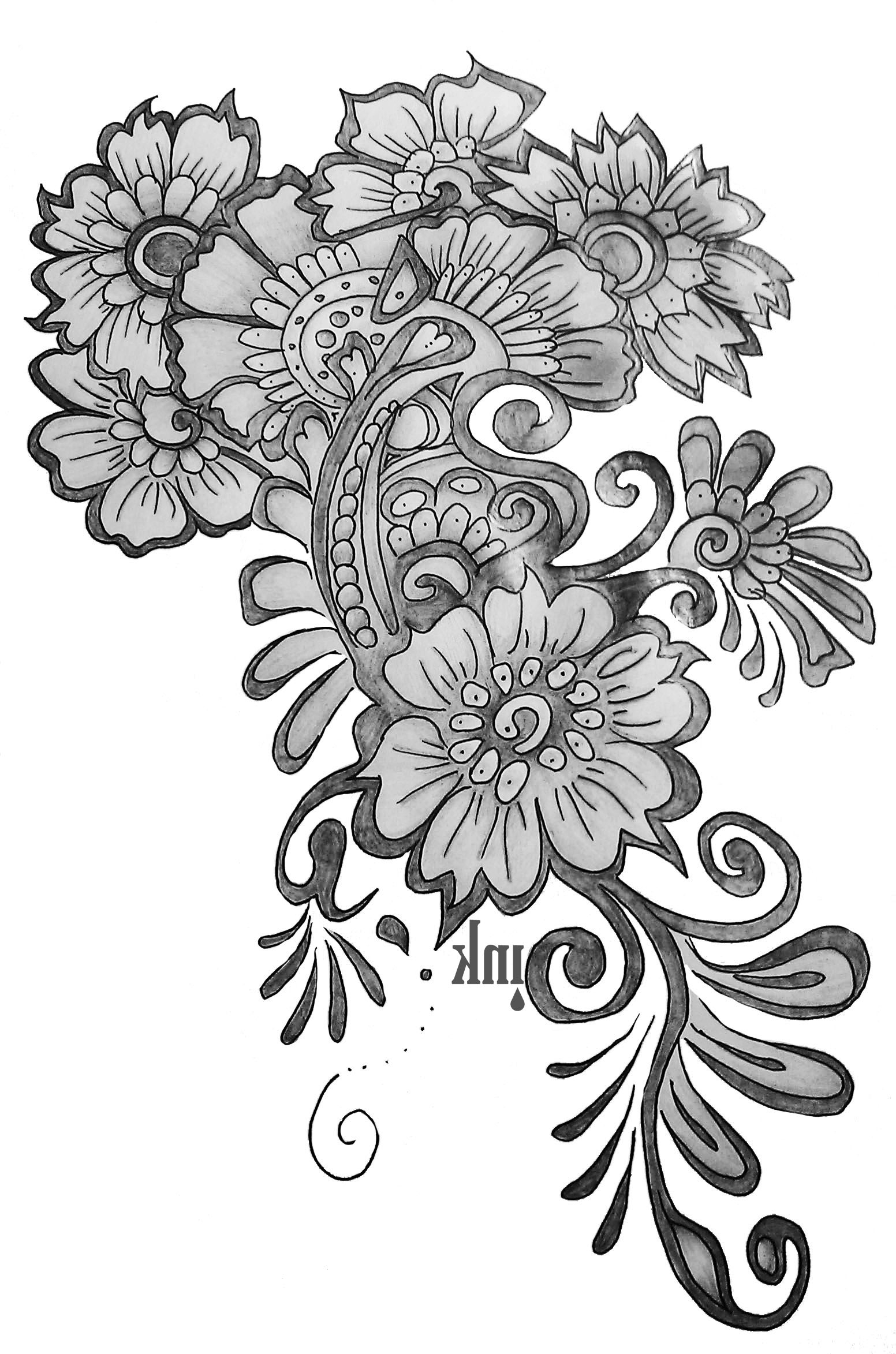 1552x2346 Simple Flower Designs Pencil Drawing Pencil Sketch Of Flower