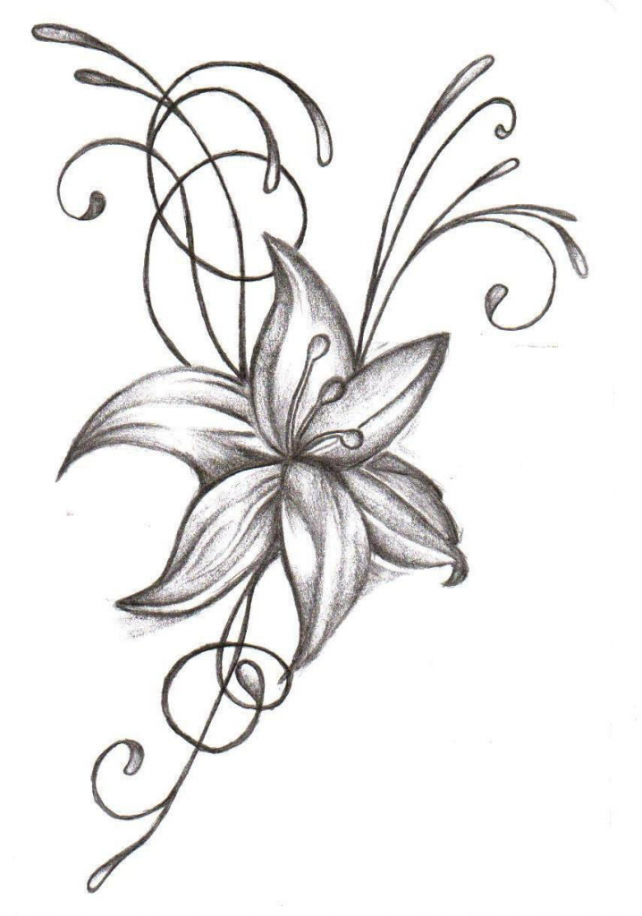 718x1024 Drawing Flowers Design Flower Drawings Designs
