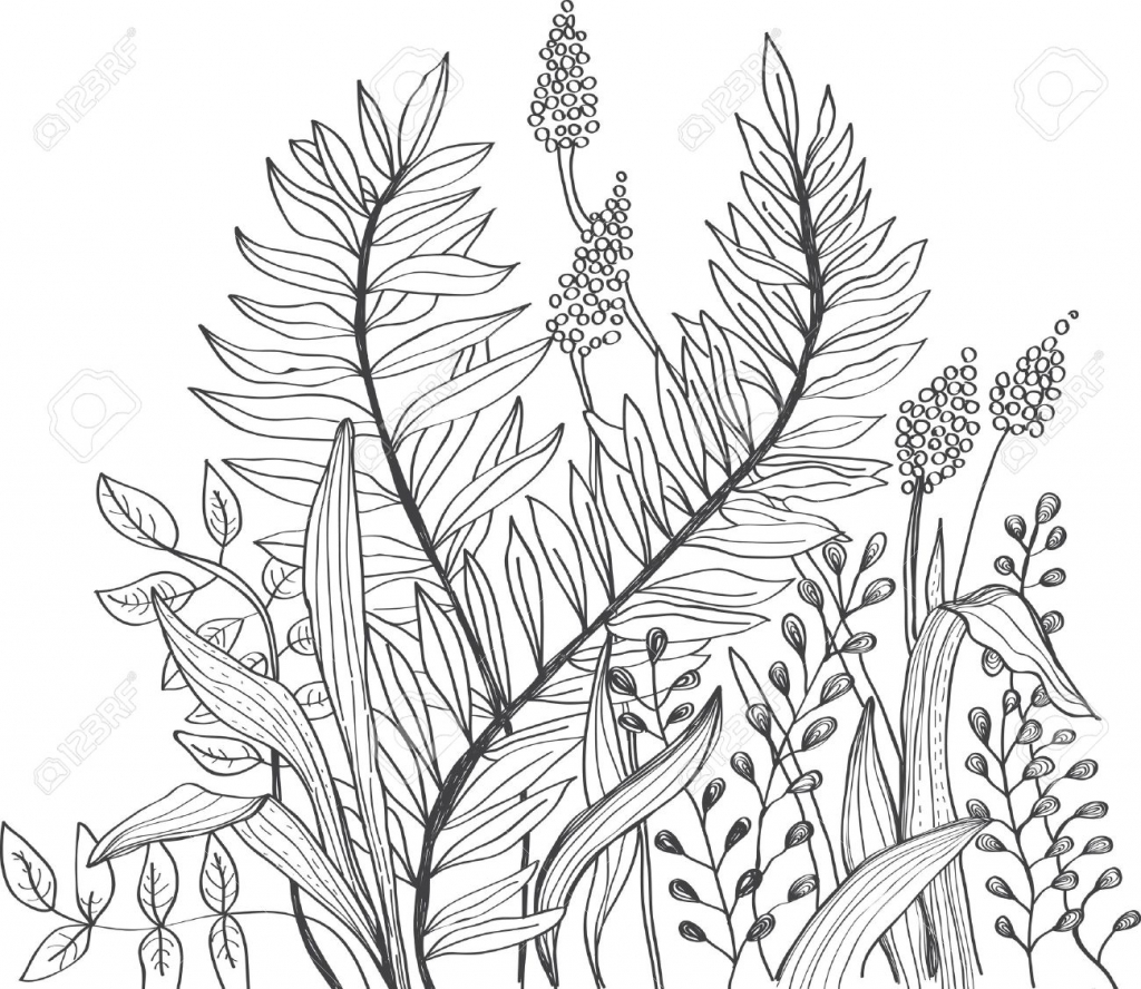 1024x888 Flower Drawing Background Romantic Doodle Flower Background