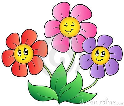 400x343 Photos Cartoon Flowers With Faces,