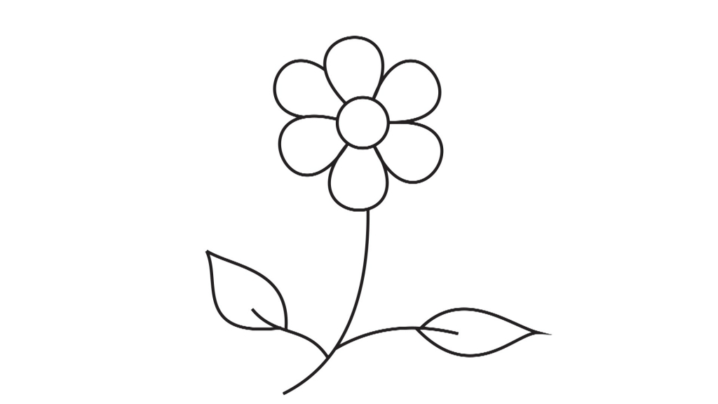 1024x576 Flower Drawing For Kids