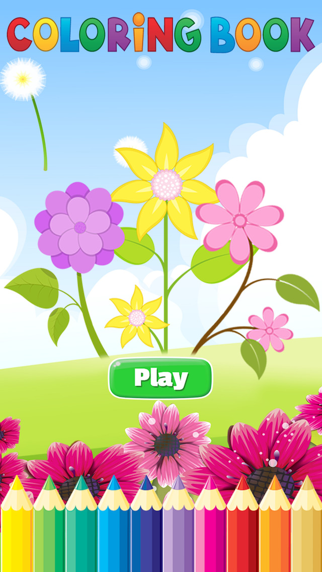 640x1136 Flower Coloring Book For Kid