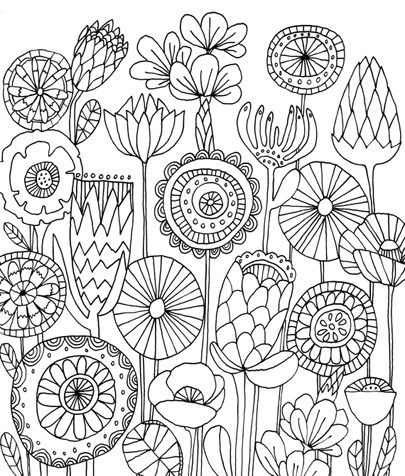 Flower Drawing Pattern
