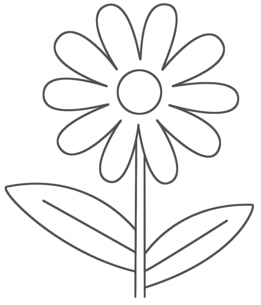 878x1024 Easy Drawings For Kids Flowers Step By Step Flower Drawing For Kid