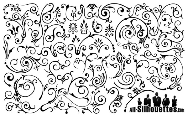 600x380 Free Graphics Vintage Vector Flowers And Floral Ornament Sets