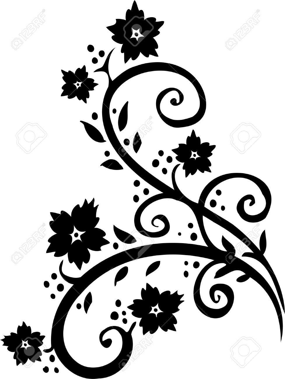 977x1300 Drawn Design Vector Floral