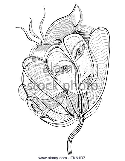 418x540 Girl Drawing Face Black And White Stock Photos Amp Images