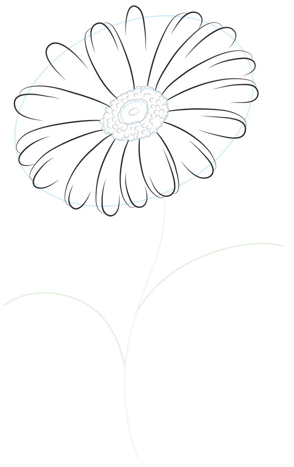 600x952 How To Draw A Daisy Step By Step
