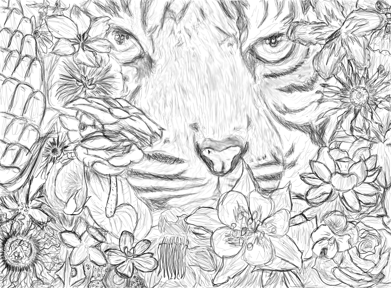 1280x942 Flower Garden Drawing It Lurks In The Finished S By Emilyld Digwpi