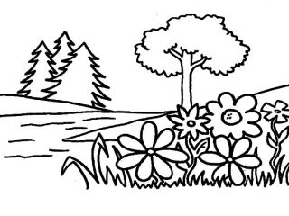 320x240 Garden Pictures To Color Flower Garden Coloring Pages Color Luna