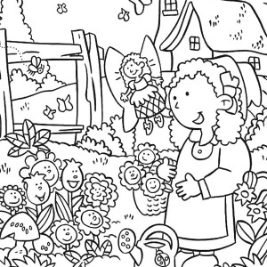 300x300 Daisy Flower Garden Coloring Page Daisy Flower Garden Coloring