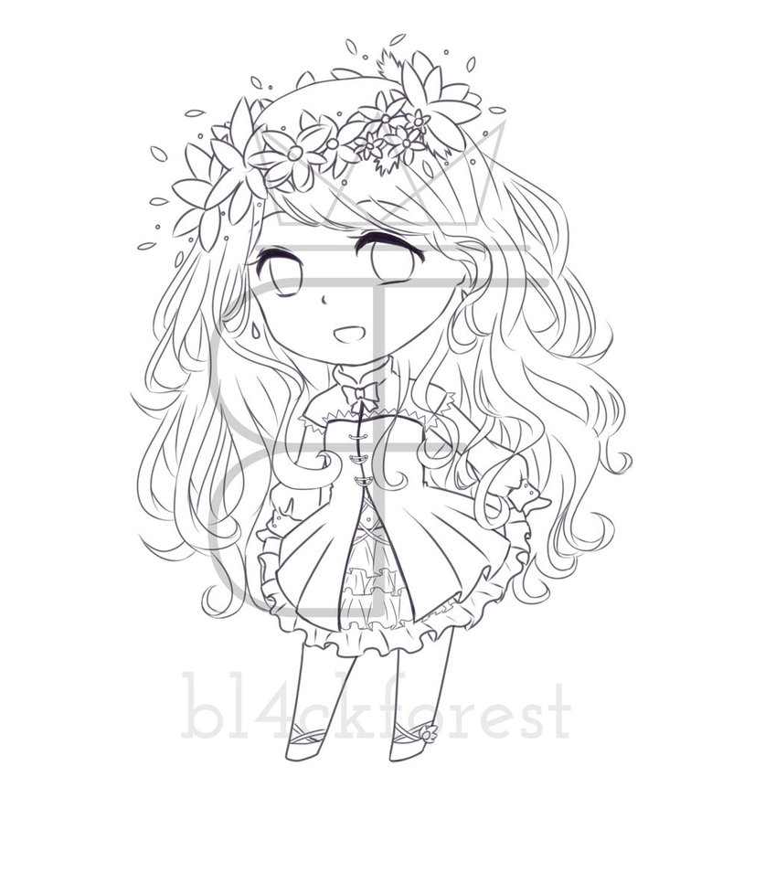 837x955 Flower Girl Chibi By Bl4ckforest