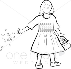300x292 Black And White Flower Girl Clipart Bridal Party Clipart