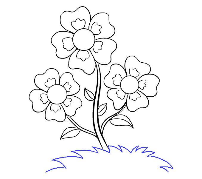 678x600 How To Draw Cartoon Flowers Easy Step By Step Drawing Guides