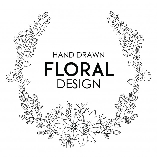 626x626 Hand Drawn Floral Design Vector Free Download