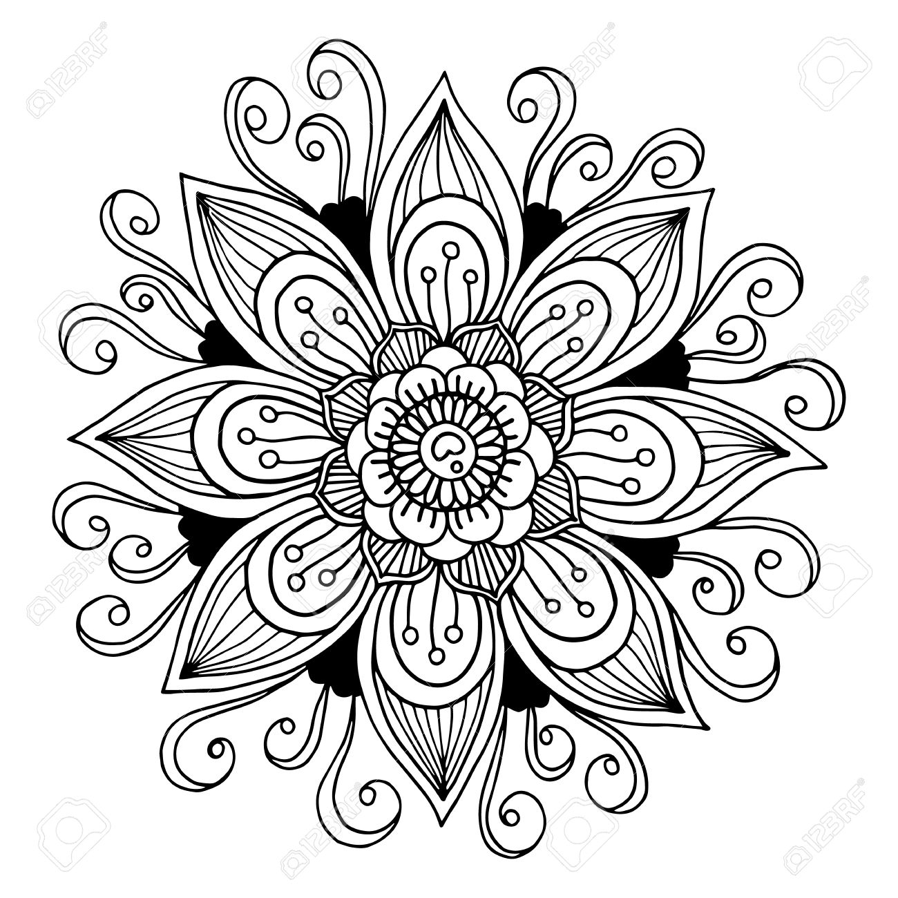 1300x1300 Black And White Drawings Of Flowers Beautiful Black And White