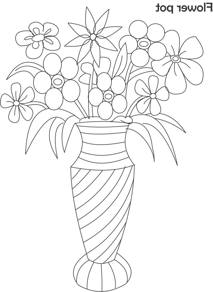 Flower In Vase Drawing at GetDrawings Free download