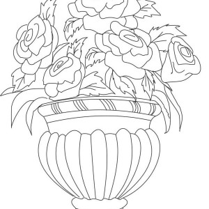 300x300 Drawing Flower Vase Coloring Page Coloring Sky