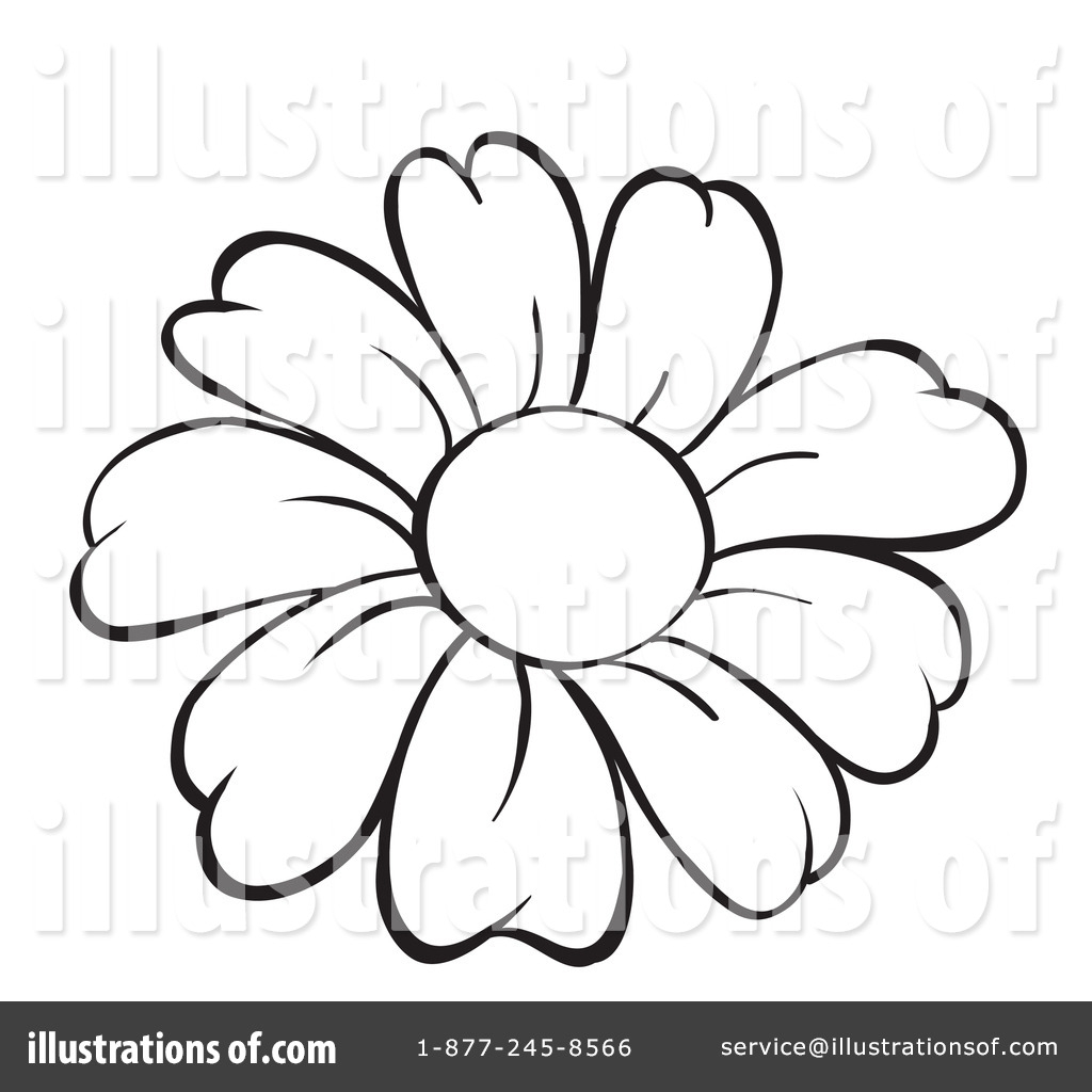 1024x1024 Clip Art Of Flowers Drawings Flower Line Drawing Clip Art Free