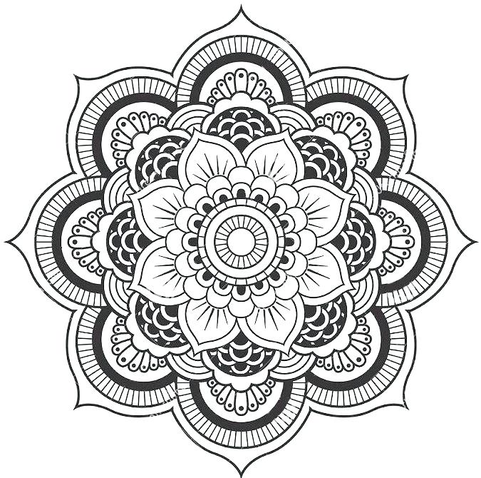 675x670 Lotus Flower Coloring Page Lotus Flower Mandala Coloring Pages