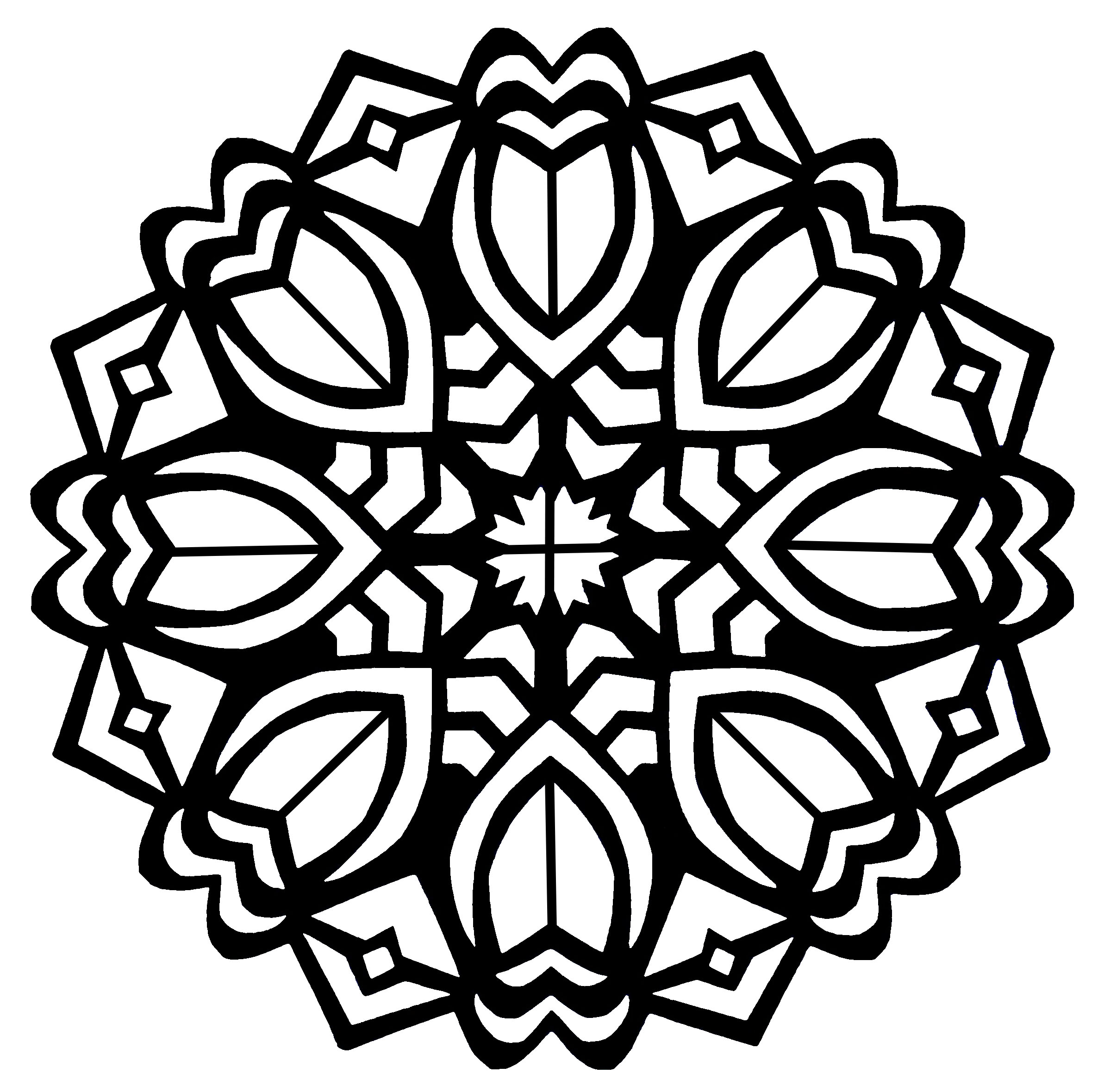 2372x2359 Mandala Art Deco Flowers Mandalas