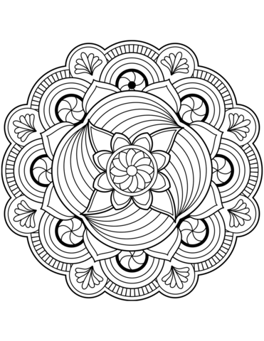 371x480 Flower Mandala Coloring Page Free Printable Coloring Pages