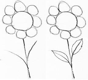 288x263 How To Draw Cartoon Flowers Like Child's Play