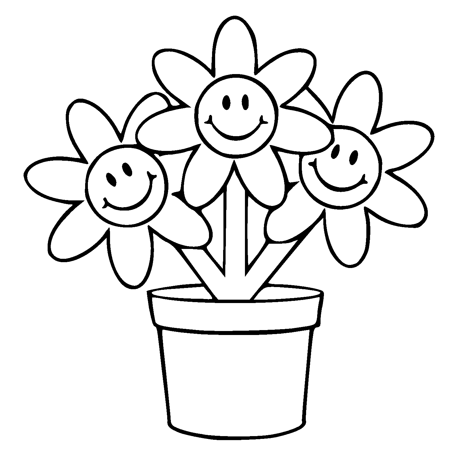 Flower Pot Line Drawing at GetDrawings | Free download