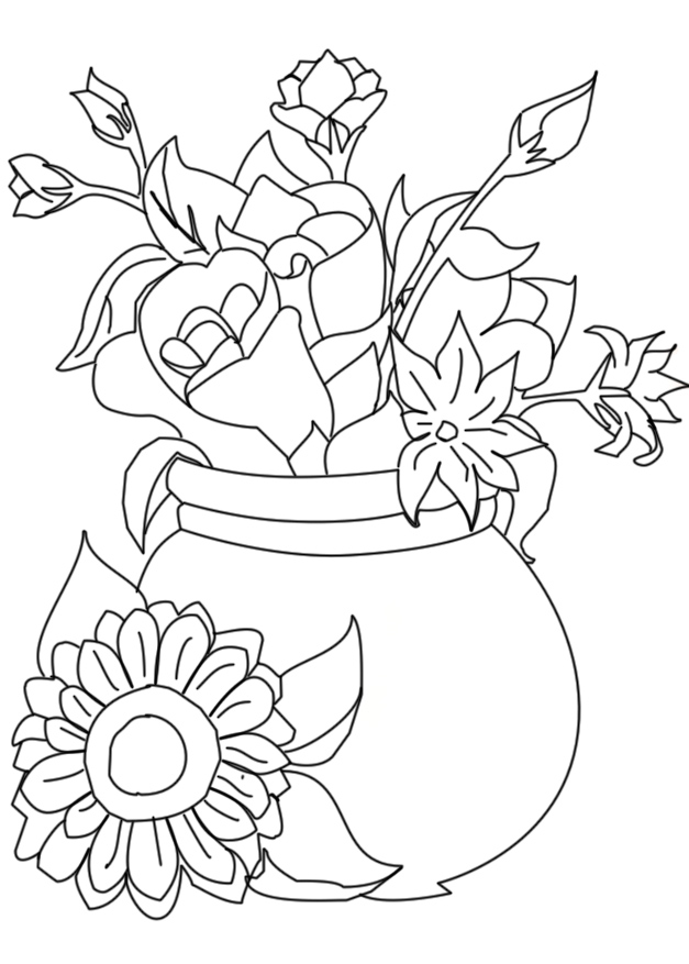 Flower Pot Line Drawing at GetDrawings | Free download